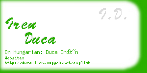 iren duca business card